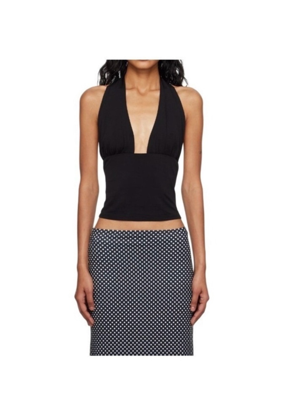 NWT Miaou Mathilde Halter Top in Black